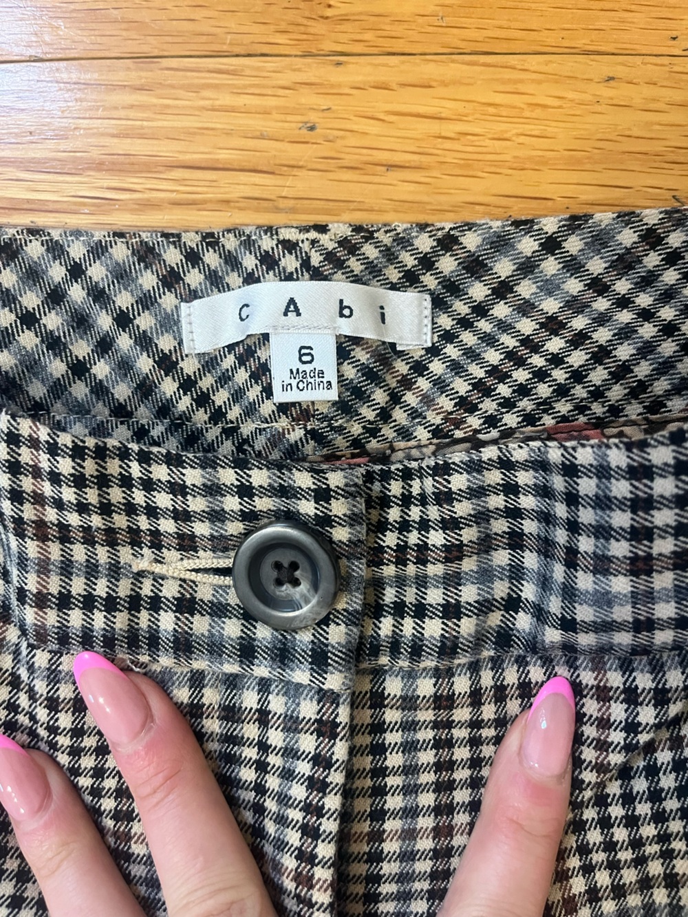 CAbi Plaid Straight Leg Pants Trousers Women’s 6 - Picture 3 of 6
